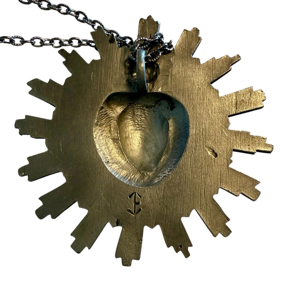 Artesian Made “Sun King" / Louis XIV Symbol Necklace with Signed Makers Mark - Picture 4 of 4